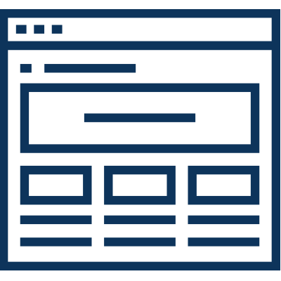 Wireframe of web page